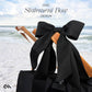 Special Edition Bow Midnight Black Beach Tote w/ Phone Pouch