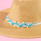 Beaded Braid sun Hat: