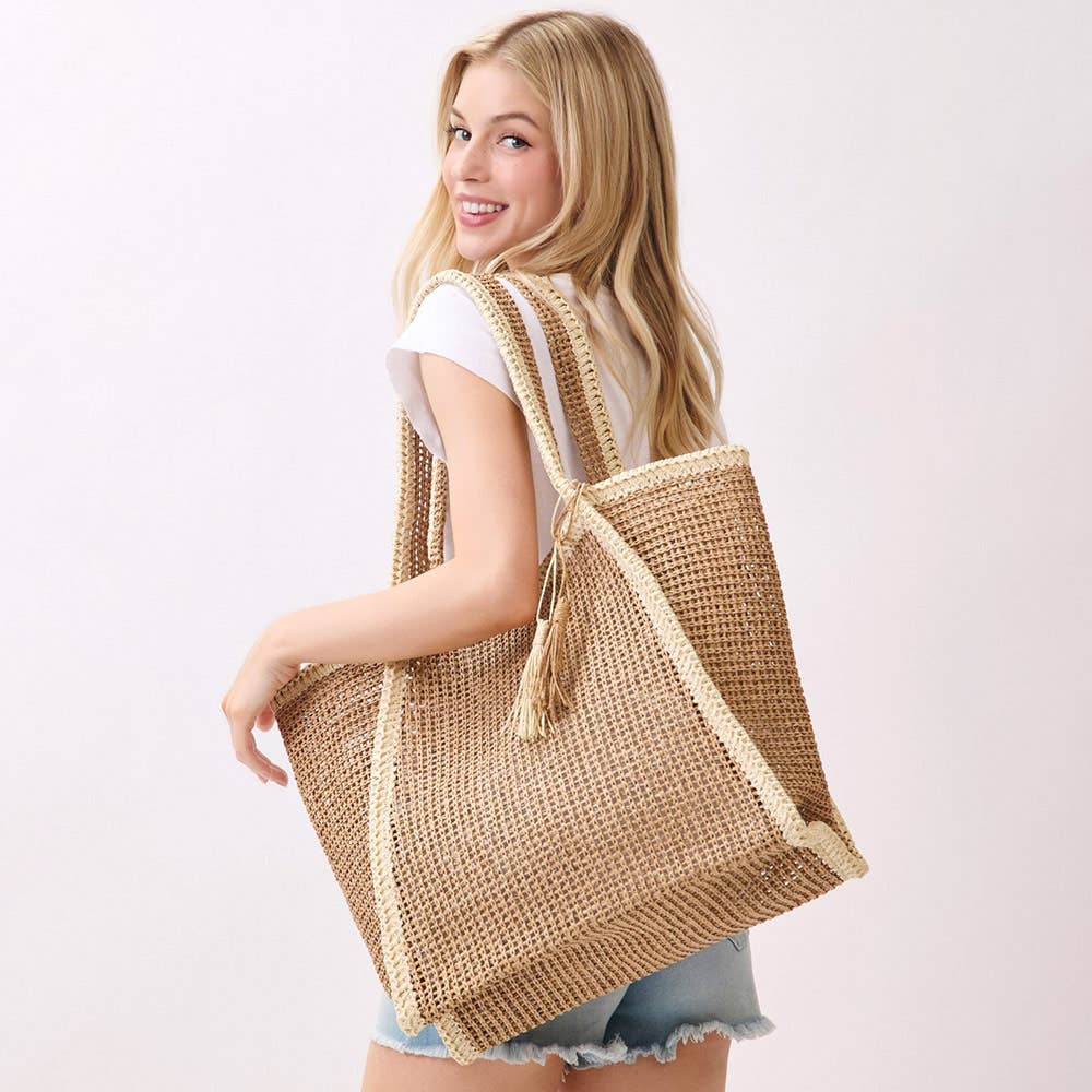 Tassel Beach Straw Bag