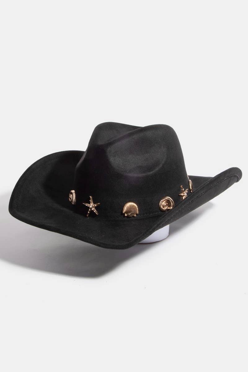Metallic Sea Life Charms Western Cowboy Hat