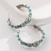 Western Turq Hoop Earrings