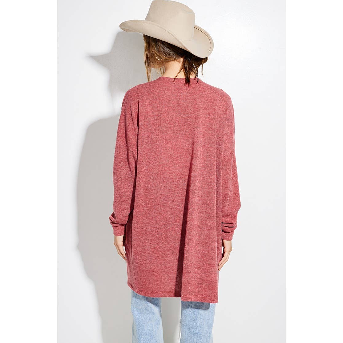 Cowgirl boots Glitter print Knit casual Cardigan