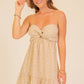 Floral Twist Bandeau Mini Dress