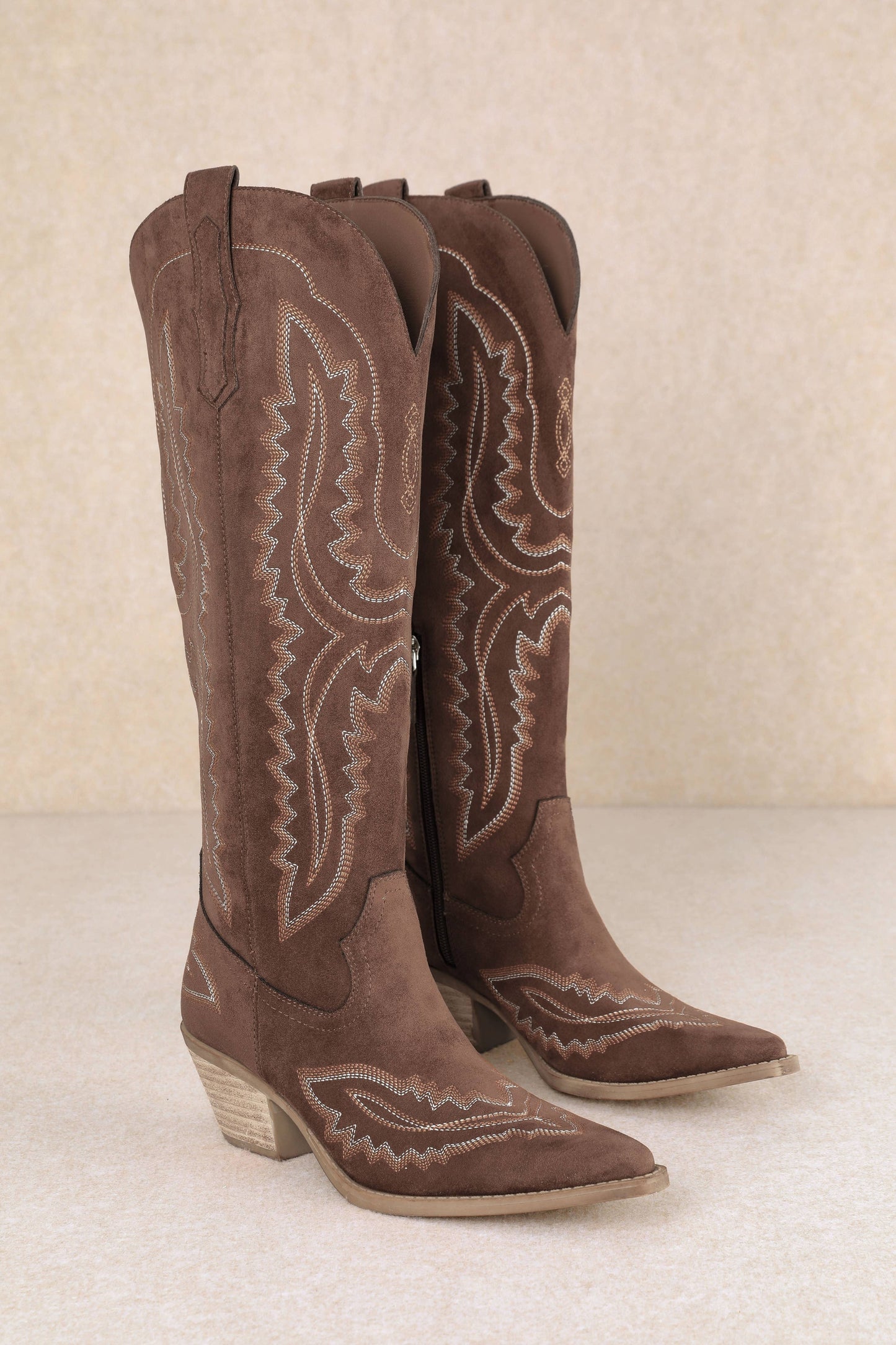 TESS: Dark Brown Cowgirl Boot