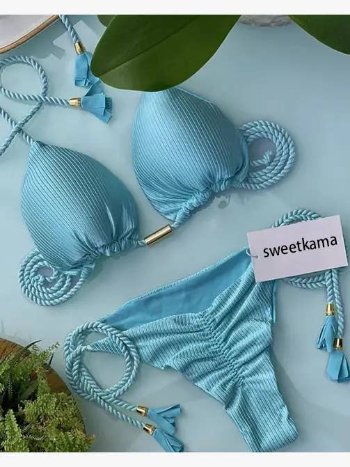 Micro bottoms triangle Bikini Set