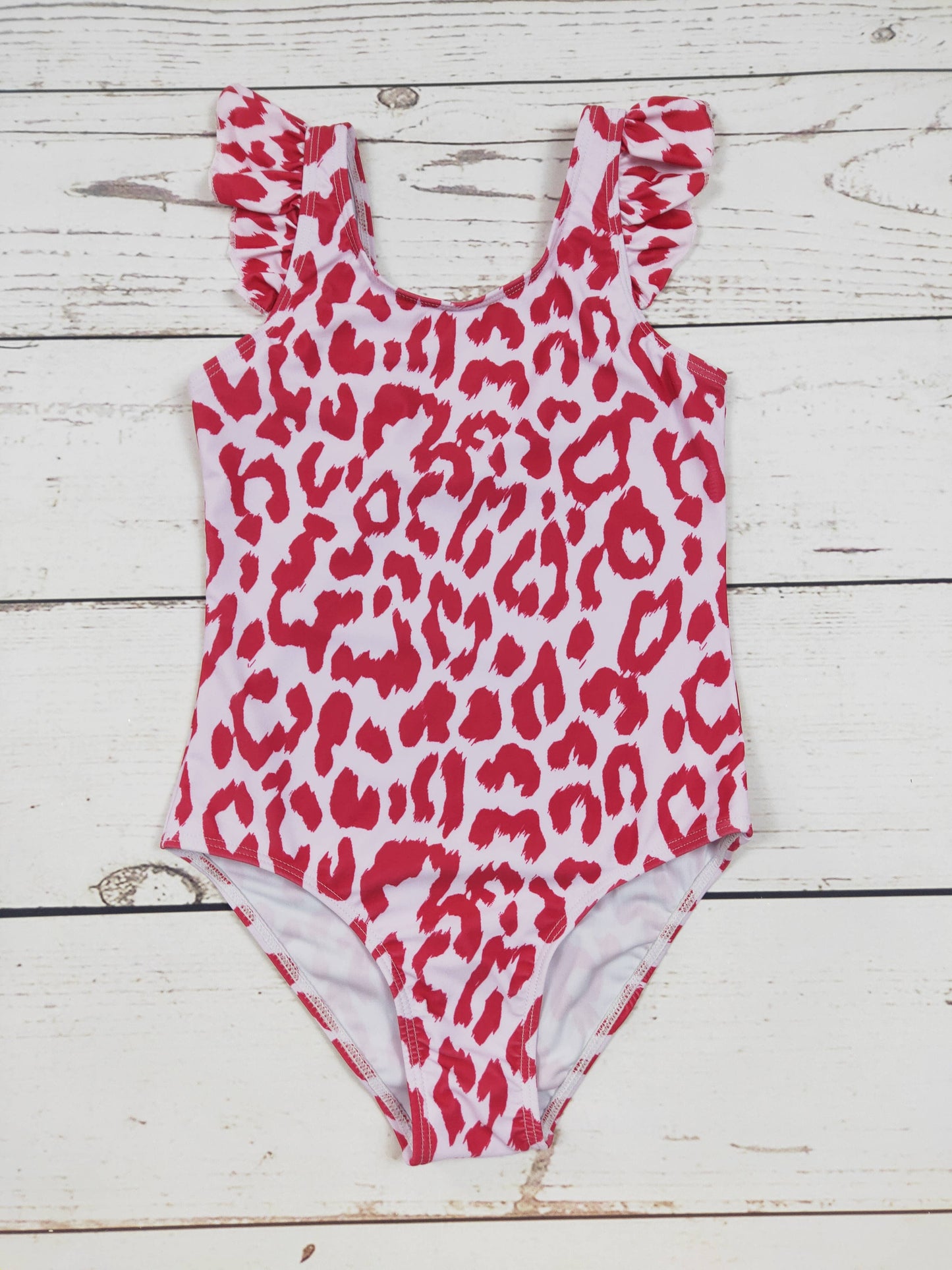 Pink Cheetah Printed Teen  Swimsuit