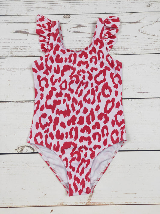 Pink Cheetah Printed Teen  Swimsuit