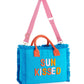 CABANA "SUN KISSED" TOTE, AQUA