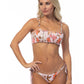 522024-FLORAL RUCHED BANDEAU BIKINI SET