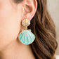 Enamel Double Seashell Drop Earrings: TQ