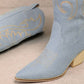 VERONICA CHIC EMBROIDERED LONG DENIM WESTERN BOOTS: DENIM / B12