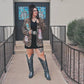 Baha Ranch Retro Pop Western Wild West Leopard Blazer