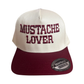 Mustache Lover Hat: Black/Beige/Brown