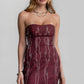 ARIZONA  Embroidered Western Strapless Bodycon Mini Dress