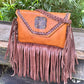 LV Leather Fringe Crossbody Bag Western