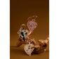 Heart's Love Key Fob in cow hide