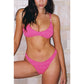 Wavy Muse Bikini Set: FUSCHIA