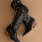 The Ainsley Black | Embroidered Cowboy Western Boot: Black