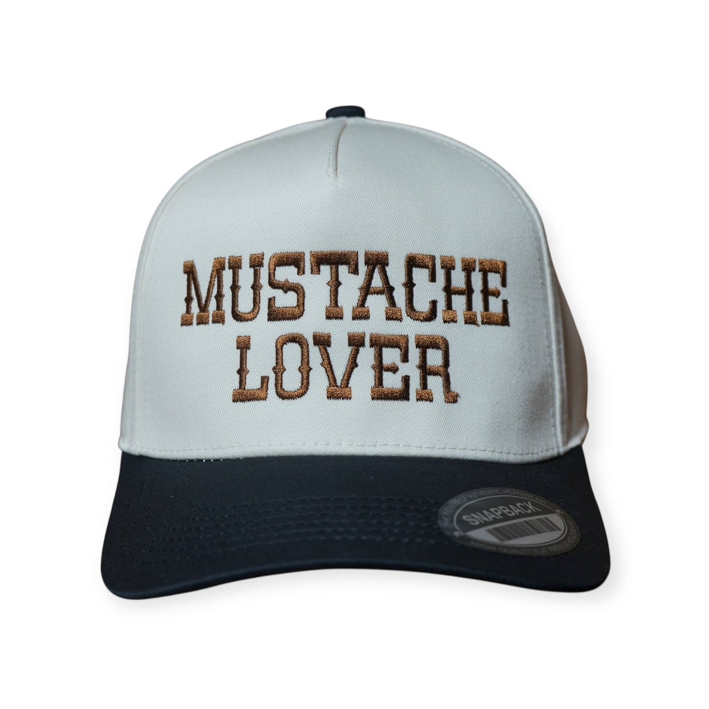 Mustache Lover Hat: Black/Beige/Brown