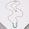 Turquoise Horseshoe Pendant Necklace