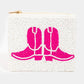 Pink Seed Beaded Coin Purse