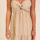 Floral Twist Bandeau Mini Dress