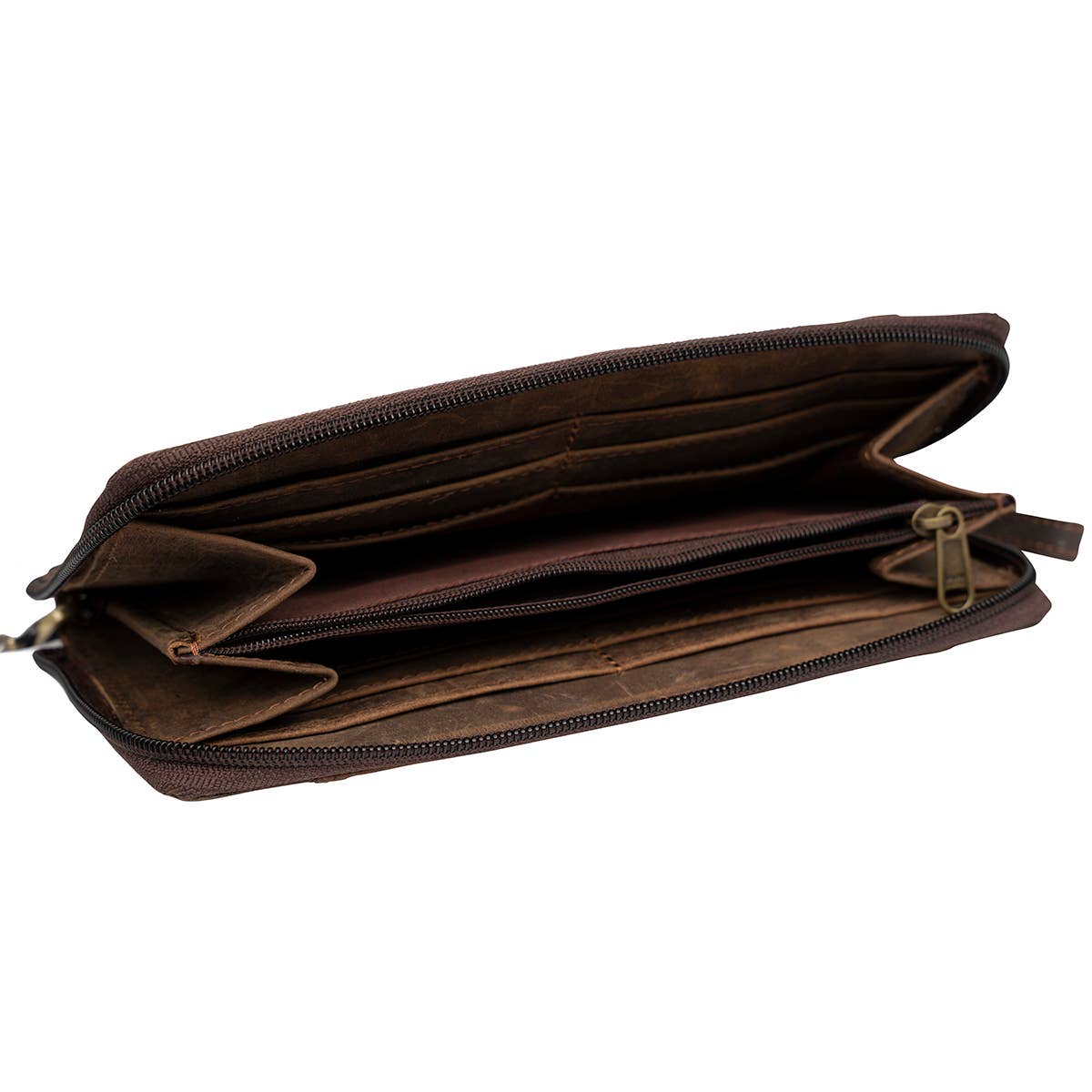 Cowhide with Zipper Edge Wallet