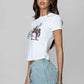 GRAZIN Graphic Western Short Sleeve Top Rodeo Baby Tee: