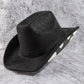 Cow Print Suede Cowboy Hat