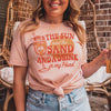 The Sun And The Sand And A Drink In My Hand Graphic Shirt