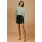 Western Buckle Detail Mini Skirt
