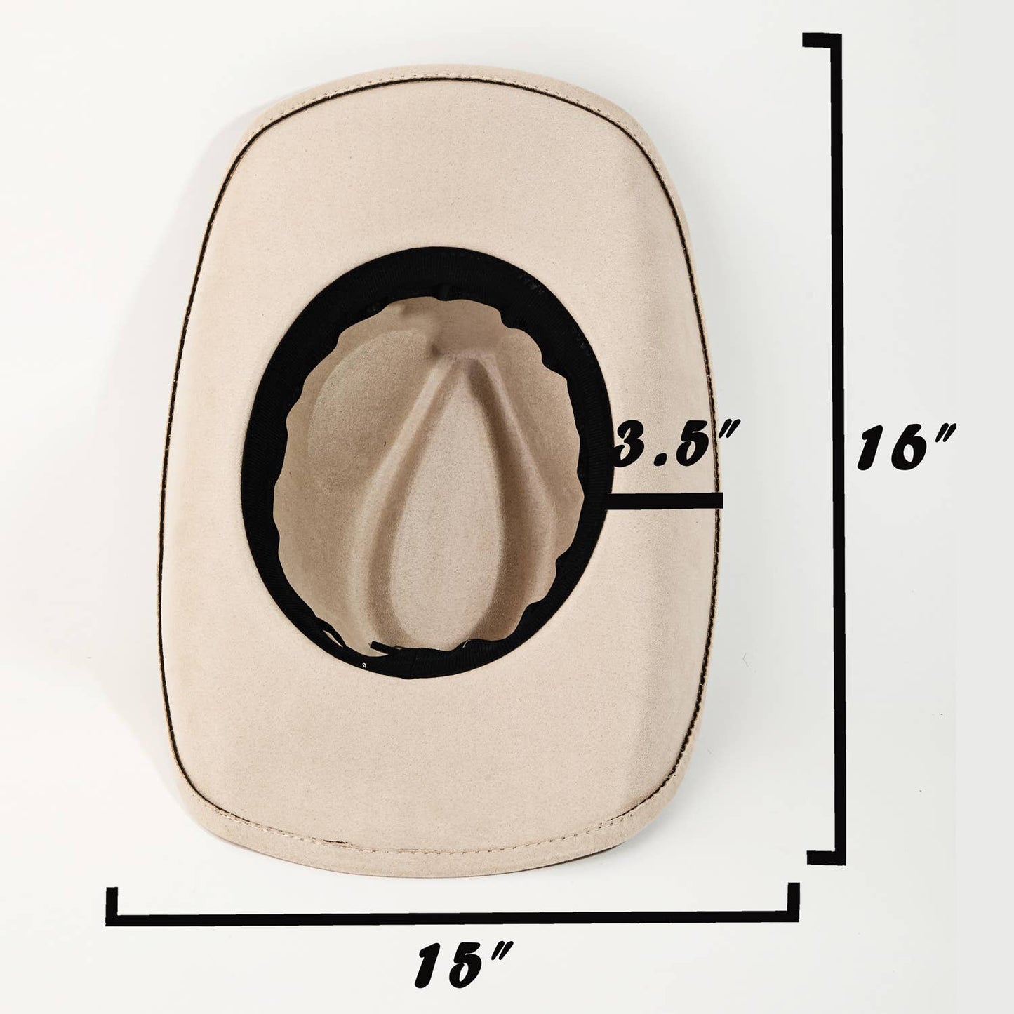 Turquoise Oval Stone Strap Western Cowboy Hat: BR