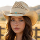 Beaded Straw Cowboy Hat