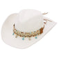 Blue Starfish Straw Coastal Cowgirl Hat: TAN / ONE SIZE