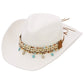 Blue Starfish Straw Coastal Cowgirl Hat