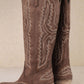 TESS: Dark Brown Cowgirl Boot