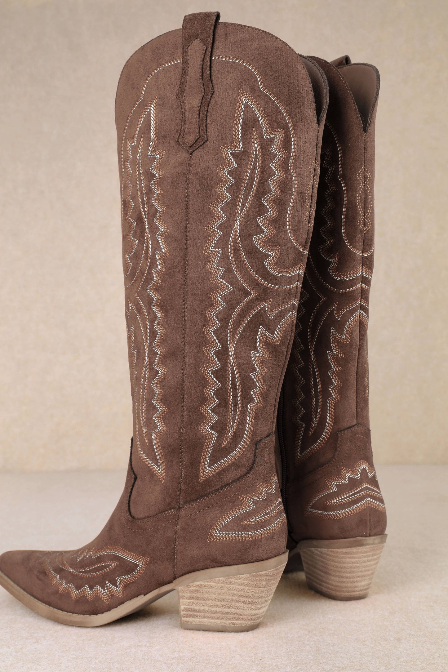 TESS: Dark Brown Cowgirl Boot