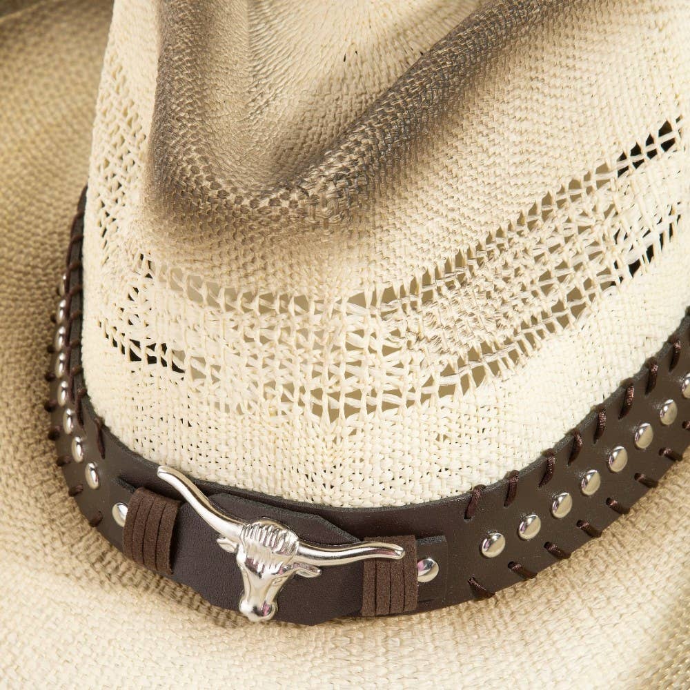 Long Horn Straw Cowboy Hat