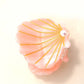 BEACH OCEAN CELLULOSE SEASHELL HAIR CLAW CLIPS | 40H782: White