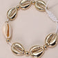 ADJUSTABLE GOLD NATURAL PUKA SHELL BRACELET | 80B174: GOLD