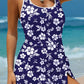 Abstract Print Asymmetric Knot Side One Piece