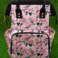 Cow & Floral Printed Diaper Bag