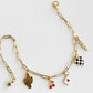 Western Boot Charm Wrap – Gold Chain with Cowgirl Charms: Saddle Up Set