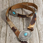 Oval Concho Buckle Western Belt