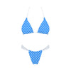 Italian Summer Bikini Set Blue and white polka dot