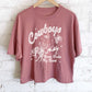 COWBOYS NEVER BRAKE MY HEART GRAPHIC LONG CROP TOP: Dusty mint