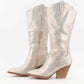 RHINESTONE JEWELED MID-CALF GLAM WESTERN BOOTS