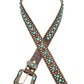 Turquoise Pave Western Belt: Brown