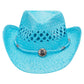 Kids Monochrome Straw Cowboy Hat