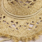 Frayed Edge Open Weave Straw Cowboy Hat: IV